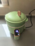 德國品牌電煮鍋家用宿舍蒸煮煎炒多功能一體泡面鍋不粘鍋內膽小火鍋 電煮鍋【綠色+蒸籠】陶瓷釉不粘鍋內膽 曬單實(shí)拍圖
