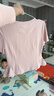 香影白色正肩t恤女短袖2026夏季新款設計感小眾上衣淡人圓領(lǐng)小衫 粉紅 M 160/84A/95-110斤 曬單實(shí)拍圖