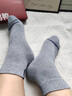 鴨鴨【100%純棉】襪子男春夏10A抗菌防臭襪耐磨吸汗中筒運動(dòng)休閑男襪 曬單實(shí)拍圖