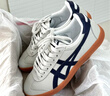 Onitsuka Tiger鬼塚虎復古德訓鞋耐磨平底男女鞋休閑板鞋百搭 TOKUTEN 淺灰色/深藍色 42.5 曬單實(shí)拍圖