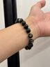 蔻詩(shī)哲 COASZE天然黑曜石手串男士本命佛銀曜石特級轉運水晶手鏈生日禮物送對象 普賢菩薩【龍/蛇】12mm 曬單實(shí)拍圖