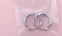 芯奢純銀999足銀養耳洞耳環(huán)女士耳釘耳圈莫比烏斯素圈不易過(guò)敏銀耳飾 兩只 12MM 曬單實(shí)拍圖