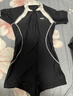 英發(fā)（YINGFA）連體平角女士泳衣 保守顯瘦遮肚短袖學(xué)生泳裝時(shí)尚運動(dòng)游泳衣 曬單實(shí)拍圖