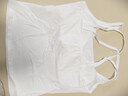 歐迪芬女士吊帶背心女無(wú)痕帶胸墊春夏雙交叉美背內搭基礎打底可外穿白L 曬單實(shí)拍圖