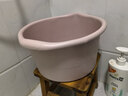 百易特泡腳盆泡腳桶按摩足浴好物過(guò)小腿保溫養生加厚大洗腳桶洗腳盆家用 粉色【凸點(diǎn)按摩】 曬單實(shí)拍圖