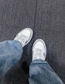 諾貝達（ROBERTA DI CAMERINO）意大利諾貝達男鞋26春夏季男士休閑皮鞋男真皮厚底休閑鞋百搭板鞋 白+灰色DEA79260H 42 （歐美尺碼 偏大一碼） 曬單實(shí)拍圖