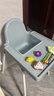 宜家（IKEA）ANTILOP安迪洛高腳椅寶寶餐椅嬰兒餐椅兒童椅學(xué)坐椅多功能椅子 藍灰色含托盤(pán) 曬單實(shí)拍圖