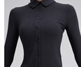 lululemon丨Hold Tight 女士緊身剪裁帶領(lǐng)長(cháng)袖襯衫 LW3IA5S 黑色 M /8 曬單實(shí)拍圖