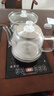益茶福全自動(dòng)上水電熱水壺底部上水嵌入式茶臺功夫茶燒水壺飲水燒水一體機抽水玻璃煮茶壺保溫泡茶壺 SQ-008玻璃套裝 1L 曬單實(shí)拍圖