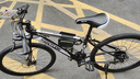 EG7山地自行車(chē)成人學(xué)生變速越野單車(chē)雙減震賽車(chē)26寸青少年男女 輻條【加厚防滑輪-更安全】黑白 26寸21速【適合：160-180CM】 曬單實(shí)拍圖
