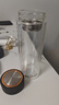 富光 男女士雙層玻璃杯 水杯 支持團購定制 304杯子泡茶杯400ML黑 曬單實(shí)拍圖