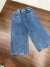 G.duck小黃鴨女童牛仔褲春秋2026新款兒童褲子百搭寶寶闊腿褲外穿直筒褲 牛仔藍 90 90碼建議80-90cm1歲半-2歲 曬單實(shí)拍圖
