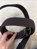 回力（Warrior）2025新款編織皮帶男士褲帶女款牛仔褲腰帶軍訓潮年輕人帆布男款 黑色方扣【無(wú)需打孔 任意穿戴】 115cm 曬單實(shí)拍圖