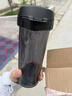 特百惠（Tupperware）正品水杯500ml茶韻隨心杯密封防漏塑料杯運動(dòng)泡茶杯男女學(xué)生杯子 炫酷黑 500ml 曬單實(shí)拍圖