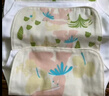babycare隔汗巾兒童純棉幼兒園吸汗巾寶寶拍嗝巾紗布哆咔兔米黃24*42(3條) 曬單實(shí)拍圖