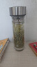 京東京造【純鈦茶隔】雙層隔熱玻璃泡茶杯男家用辦公桌面過(guò)濾水杯360ml 曬單實(shí)拍圖