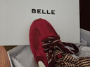 百麗（Belle）孫樂(lè )言推薦樹(shù)莓糖德訓鞋女2026春新款紅色運動(dòng)休閑鞋F1P1DAM6預售 紅色 37 曬單實(shí)拍圖