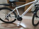 千里達26款M985ELITE山地自行車(chē)禧瑪諾21速油壓碟剎學(xué)生成人通勤單車(chē) 云帆白- 21速 27.5*17寸 推薦:170-190cm左右 曬單實(shí)拍圖