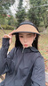 Charm Kendo遮陽(yáng)帽女空頂防曬帽夏季戶(hù)外大帽檐沙灘草帽騎車(chē)遮臉太陽(yáng)帽 卡其色 曬單實(shí)拍圖