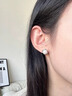 戚小米純S999足銀耳釘女耳飾真淡水珍珠耳環(huán)520情人節生日禮物送女友 梅花珍珠耳釘 一對 曬單實(shí)拍圖