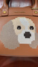 暇步士（Hush Puppies）手提包女士單肩包優(yōu)雅可愛(ài)小狗刺繡款百搭生日禮物送媽媽送老婆 曬單實(shí)拍圖