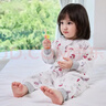 nest designs嬰兒睡袋嬰幼兒春秋款四層雙層竹棉紗布寶寶分腿睡袋四季防踢被 蘑菇屋-四層(建議室溫24-26℃) 100碼(建議身高90-100cm)年齡2-3歲 曬單實(shí)拍圖