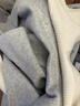 ELLE【100%綿羊毛】法式高級感雙面呢大衣女2025冬季新款毛呢外套 淺灰 【預售】 L 曬單實(shí)拍圖