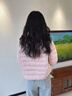 波司登（BOSIDENG）【云絨小排骨】26小龜背短款女保暖連帽90羽絨B260135054M 水晶粉1199 M 165/88A 體重約110-120斤 曬單實(shí)拍圖