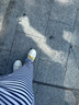 MO&Co.連衣裙春夏法式?；觑L(fēng)藍白條紋精裁正肩短袖開(kāi)叉長(cháng)裙 曬單實(shí)拍圖