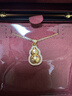 老鋪黃金古法手工足金項鏈 · 葫蘆（1號）鉆飾吊墜（金鏈款） 新款中號鎖骨鏈款金重約9.8g 曬單實(shí)拍圖