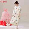 古今（GUJIN）復合絨睡衣女睡裙加絨家居服可外穿仿半邊絨珊瑚絨裙子保暖M 曬單實(shí)拍圖
