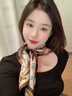 GIAVENTOLA絲巾桑蠶絲真絲女2025優(yōu)雅氣質(zhì)小方巾媽媽情人節生日母親節禮物 一城春弄 曬單實(shí)拍圖