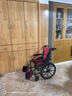 益雅詩(shī)康輪椅老人折疊輕便好推家用醫用便攜旅行殘疾人手動(dòng)醫療器械手推車(chē) 全新升級鋁合金 | 扶手腳踏可掀+厚坐墊（高級紅） 曬單實(shí)拍圖