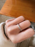 BJYLS999足銀滿(mǎn)天星戒指女小眾設計感輕奢食指戒素圈磨砂純銀尾戒禮物 S999足銀材質(zhì)（標刻足銀999） 曬單實(shí)拍圖