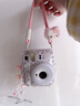 京川旭富士拍立得mini12保護殼拍立得收納包掛繩攝影相機包配件收納套裝 Mini12透明保護殼 【贈粉白手繩+毛絨KT+貼紙+掛繩 曬單實(shí)拍圖