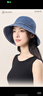 玖慕（JIUMU）女士亞麻太陽(yáng)帽漁夫帽涼帽夏季遮陽(yáng)帽登山帽戶(hù)外遮臉帽子 曬單實(shí)拍圖