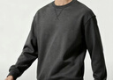 MARKLESS全棉衛衣男士春季100%棉休閑圓領(lǐng)上衣內搭套頭衫0434 深灰色 M 曬單實(shí)拍圖