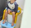 世紀寶貝（babyhood）兒童馬桶輔助器 寶寶階梯架坐便圈扶手架座便器 PU軟坐墊 天空藍 曬單實(shí)拍圖
