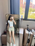 妃衣度（FYDOUL）仔短褲女夏季薄款歐美高腰彈力顯瘦寬松辣妹美式vibe風(fēng)超短熱褲 石磨黃 S 曬單實(shí)拍圖