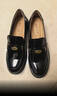 百麗牛皮金幣樂(lè )福鞋女2026新款春夏通勤小皮鞋單鞋JD020AA6 黑色 39 曬單實(shí)拍圖
