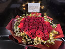 幽客玉品鮮花速遞紅玫瑰花束表白送女友老婆生日禮物全國同城配送 33朵紅玫瑰花束—女王款 曬單實(shí)拍圖