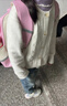 優(yōu)衣庫童裝女童souffle yarn舒芙蕾開(kāi)衫長(cháng)袖毛衣外套478173 01 乳白色 130 曬單實(shí)拍圖