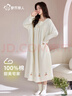 都市麗人睡裙女100%棉春夏季純棉長(cháng)袖2026新款簡(jiǎn)約休閑高級感寬松家居服 曬單實(shí)拍圖
