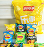樂(lè )事（Lay's）薯片（黃瓜味+原味+紅燴味+魷魚(yú)味+雞翅味）400g 混合10包 曬單實(shí)拍圖