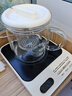 小熊（Bear）加熱杯墊 保溫杯墊 全玻璃養生壺 恒溫多功能調溫 熱牛奶神器辦公室茶座【配全玻璃杯&濾網(wǎng)】 DRBD-HC5E8 0.4L 曬單實(shí)拍圖