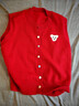 小熊刺繡針織馬甲女寬松顯瘦韓版圓領(lǐng)疊穿減齡無(wú)袖毛衣背心外搭 5478紅色 L  【建議111斤-120斤】 曬單實(shí)拍圖