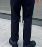 GXG男裝西褲小腳男休閑褲通勤長(cháng)褲褲子2024冬季新品 黑色 170/M 曬單實(shí)拍圖