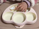 膳魔師（THERMOS）foogo寶寶輔食餐具嬰兒吸盤(pán)式餐盤(pán)嬰幼兒分格兒童餐具硅膠餐盤(pán) 甜心粉櫻 曬單實(shí)拍圖