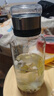 【送杯套】大容量加厚玻璃杯子便攜噸噸杯茶水分離帶杯套泡茶水杯 透明 1000ml噸噸桶 1只裝 曬單實(shí)拍圖