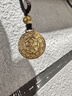 周大福經(jīng)典傳承順意福蓮黃金吊墜配繩男女(工費980)約7.6g EOF2204 曬單實(shí)拍圖